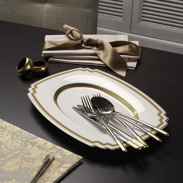 Actual product image Villeroy & Boch Cutlery set 70 pcs Ella partly gold plated (70 Piece, Cutlery set)