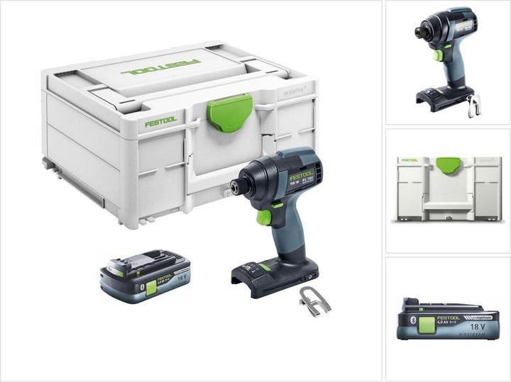 Festool TID 18-Basic Akku Schlagschrauber 18V 180Nm 1/4" ( 576481 ) + 1x Akku 4,0Ah - ohne (Akkubetrieb)