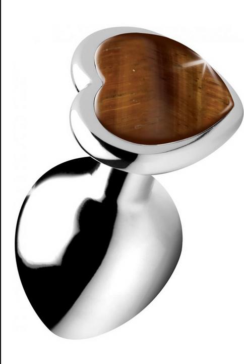 XR Brands Gemme occhio di tigre cuore medio Plug anale
