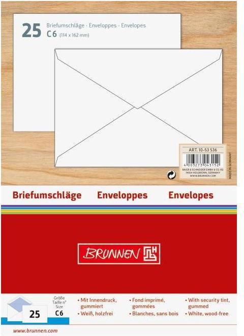 Produktbild Briefumschlag C6 (114 x 162 mm, 25 x)