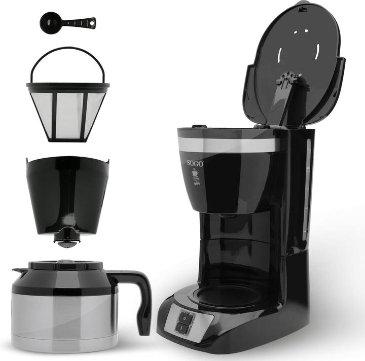 Produktbild Sogo DRIP COFFEE MAKER THERMOS JAR - 10 CUPS - 1L - 800W