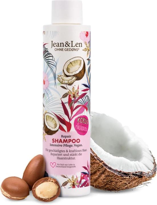 Immagine prodotto Jean & Len Shampoo riparatore all'olio di cocco e macadamia (300 ml, Shampoo liquido)