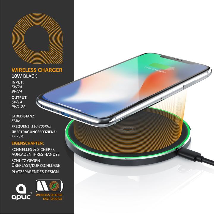 Produktbild Aplic Fast Wireless Charger Qi 1.1 (10 W)