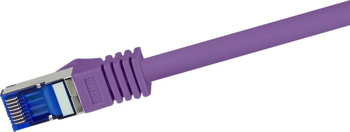 Actual product image LogiLink Patch cable Ultraflex, Cat.6A, S/FTP, 0.5 m, violet (S/FTP, CAT6a, 0.50 m)