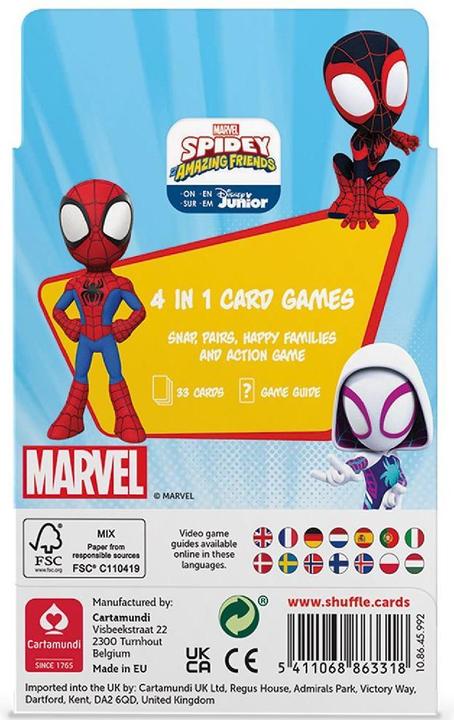Produktbild ASS Altenburg Disney Marvel Spidey & Friends - Quartett 4 in 1 (DE-Ausgabe) (Englisch)
