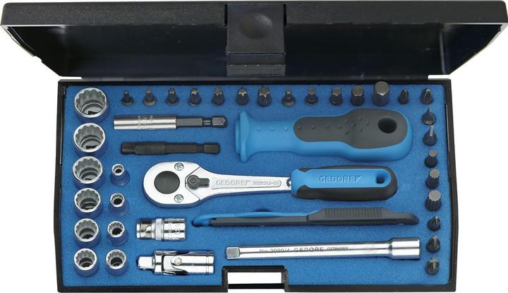 Actual product image Gedore D 20 TMU-10 Socket spanner set 1/4" 39 pieces UD-IN-IS-PH-PZ-TX (6 mm, 12 mm, 10 mm, 7 mm, 11 mm, 5 mm, 8 mm, 9 mm, 13 mm, 4 mm)