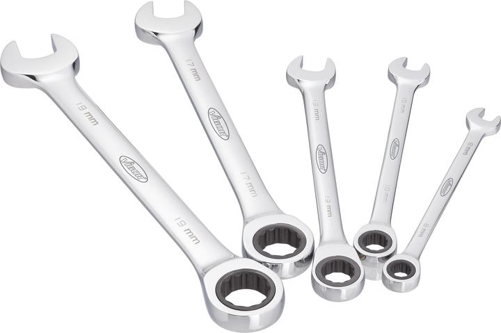 Vigor Set di chiavi a cricchetto (8 mm, 10 mm, 13 mm, 17 mm, 19 mm)