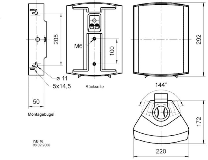 Produktbild Visaton 2-Wege-Kompaktbox, WB 16 100V, 8Ohm (Passiv)