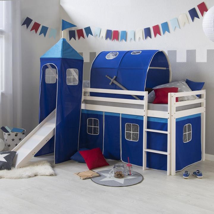 Produktbild Floki24 Tunnel für Hochbetten Bettzelt Bettdach Spieltunnel Höhle Kinderbett - blau