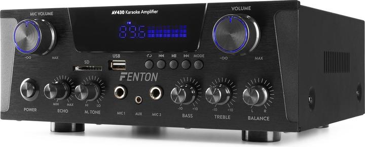 Actual product image Karaoke amplifier with Bluetooth - Fenton AV430B - 600W - 2 microfooningangen met echo - mp3 speler (Amplifier)