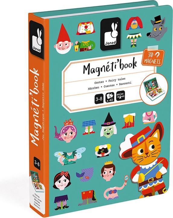 Actual product image Janod Magnet book fairy tale (German, English, Italian, French)