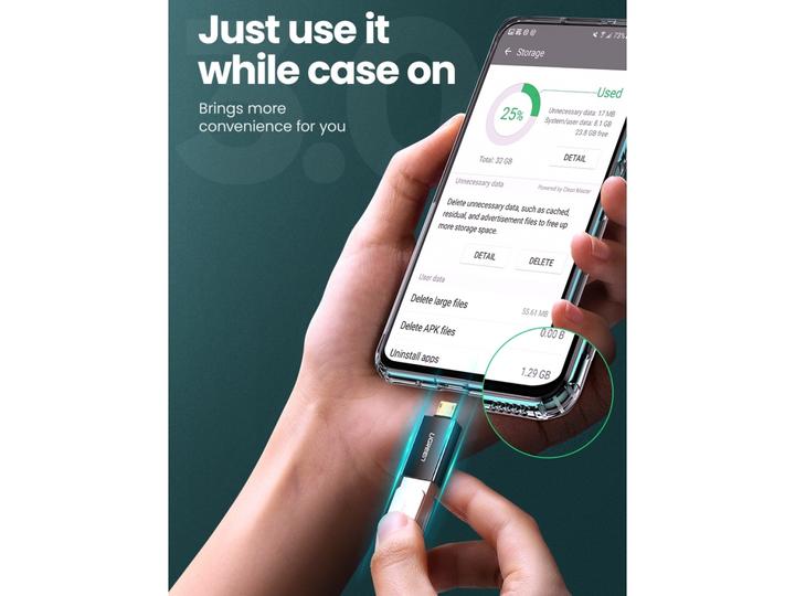 Produktbild Ugreen MicroUSB zu USB Adapter OTG On-The-Go (Micro USB, USB)