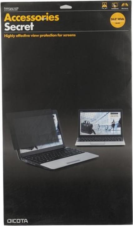 Image du produit Dicota Filtre de confidentialité 2-Way, universel, montage latéral (24", 16 : 10)