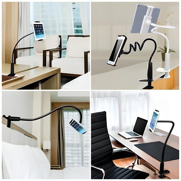 Actual product image Awei uchwyt biurkowy X3 4"-10,5" biały /white długie ramię