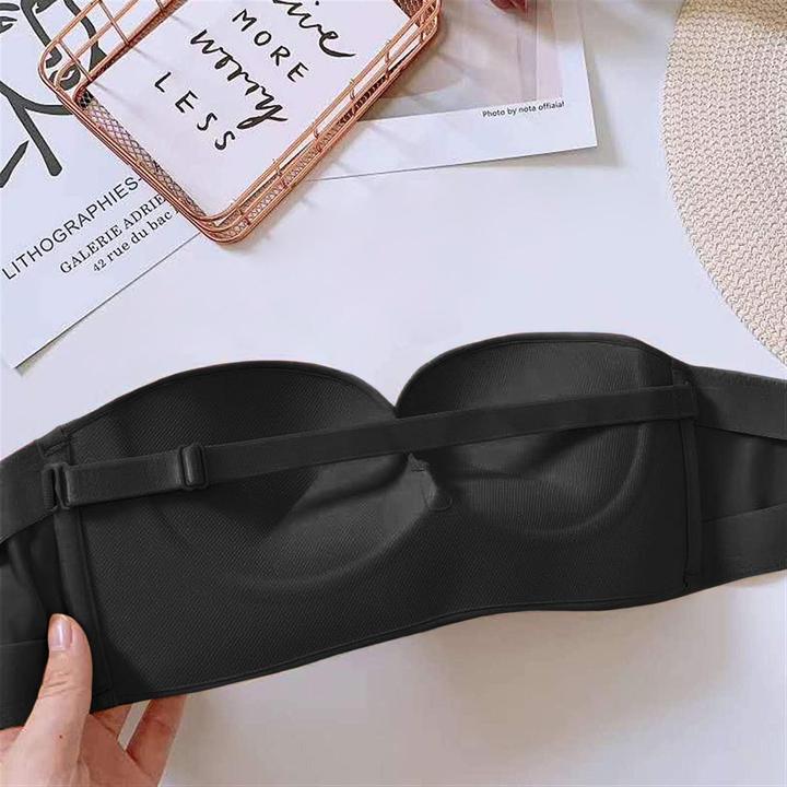Produktbild JTI Trägerloser Push-up-BH, zusätzliche Knopfleiste vorne, Schwarz - 75C (Einzelpack, 75 C)