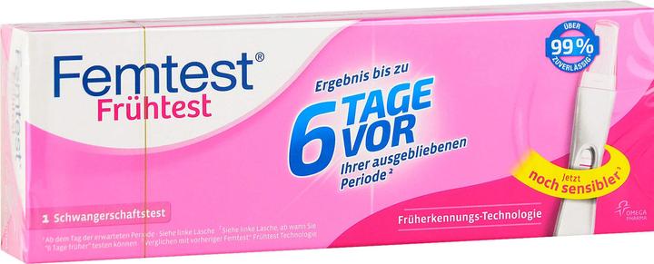 Produktbild Omega Pharma Femtest Frühtest Schwangerschaftstest, 1 St. Test (1 x)