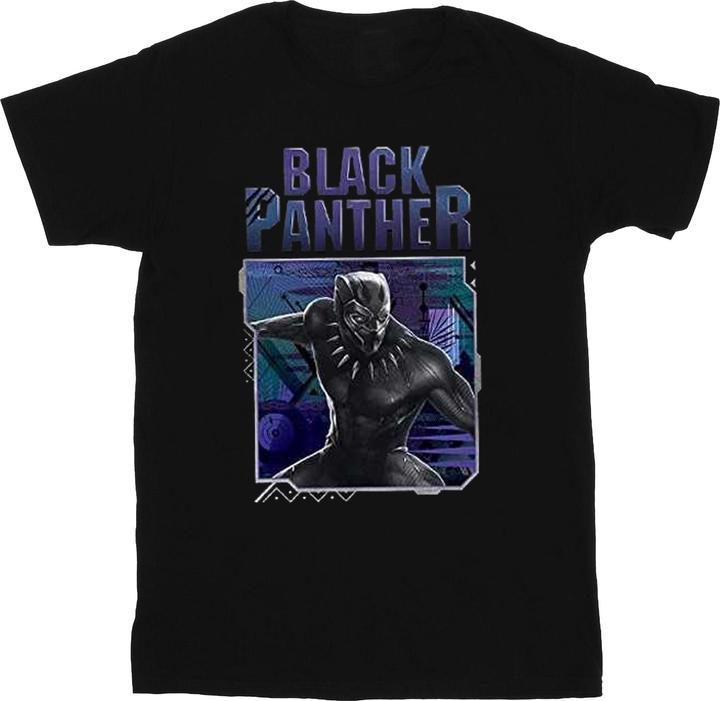 Black Jungen Tech Badge TShirt aus Baumwolle