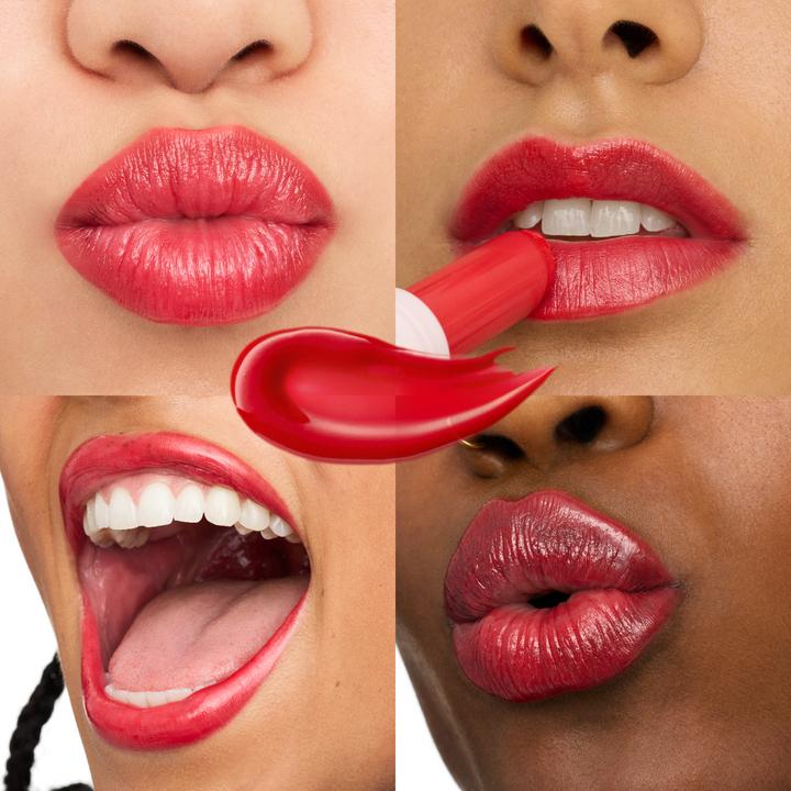 Actual product image essence GLOSSY GLAZE high shine lipstick (04 Red-Dy For The Day)