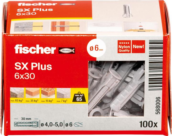 Produktbild Fischer Dübel SX Plus 6x30 (100 Stk.)