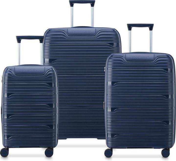 Immagine prodotto Delsey Securitech von Paris - Gepäckset Dune - 3 -Stück - Handgepäck 48L + Rampand 94L und 133L - Bl (44 l, Bagaglio a mano (fino a 50 litri))