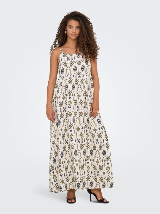 Actual product image Only Normal geschnitten Kleiner Stehkragen mit Knopfleiste Verstellbare Träger Langes Kleid Kleid (XS)