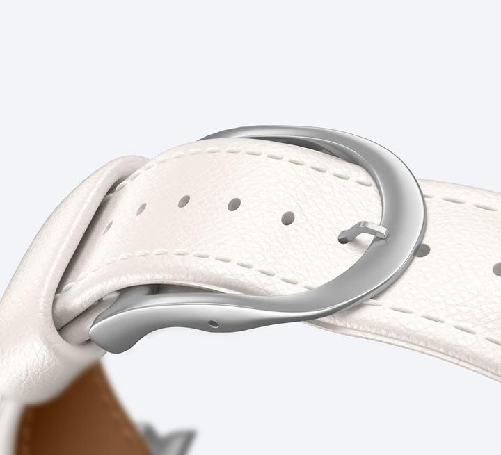 Produktbild Amazingthing Class Band Lederarmband für Apple Watch 45 / 46 / 49 mm - Hellbeige (Edelstahl, Narbenleder)