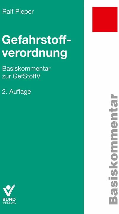 Produktbild Gefahrstoffverordnung (Deutsch, Ralf Pieper, 2019)