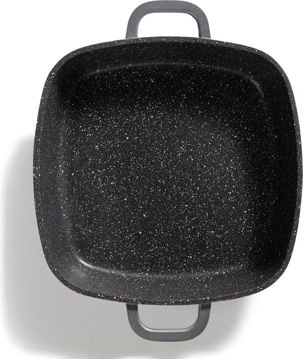 Produktbild Stoneline Eckpfanne 24x24 cm mit Aroma Glasdeckel, Pfanne rechteckig, Backofen, Induktion geeignet (Pfannenset + Topfset, Aluminium)