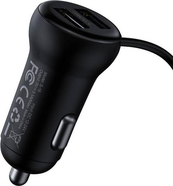 Actual product image Baseus Car Bluetooth MP3 Player T Shaped S-16 Black OS