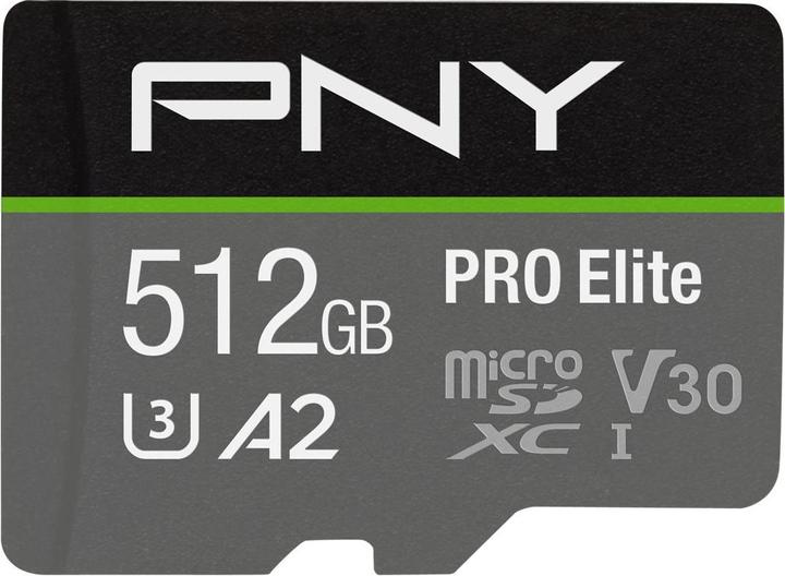 Image du produit PNY Pro Elite (512 Go, microSDXC, U3, UHS-I)