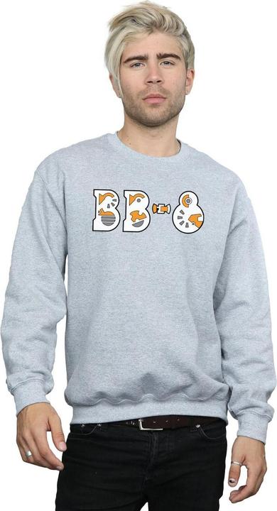 Actual product image Star Wars Mens The Rise Of Skywalker BB-8 Text Logo Sweatshirt (4XL)