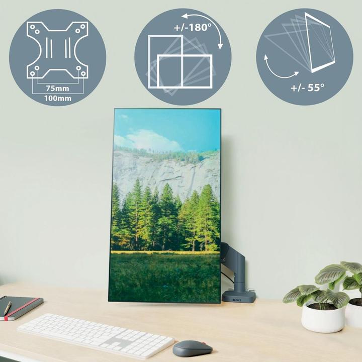 Produktbild Leitz Ergo Single Monitorarm (Tisch, 32")