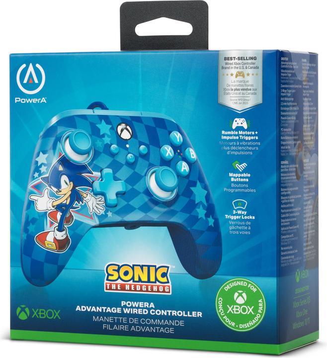 Actual product image PowerA XB Controller Advantage wired Sonic (Xbox Series X)