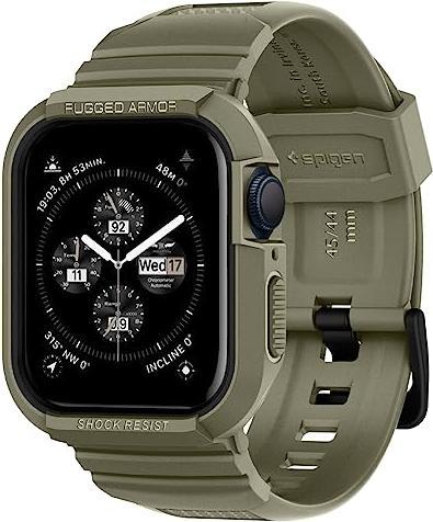 Produktbild Spigen RUGGED ARMOR?PRO? APPLE WATCH 4 / 5 / 6 / 7 / 8 / SE (44 / 45 MM) VINTAGE KHAKI (44 mm, 45 mm, Thermoplastisches Polyurethan (TPU))