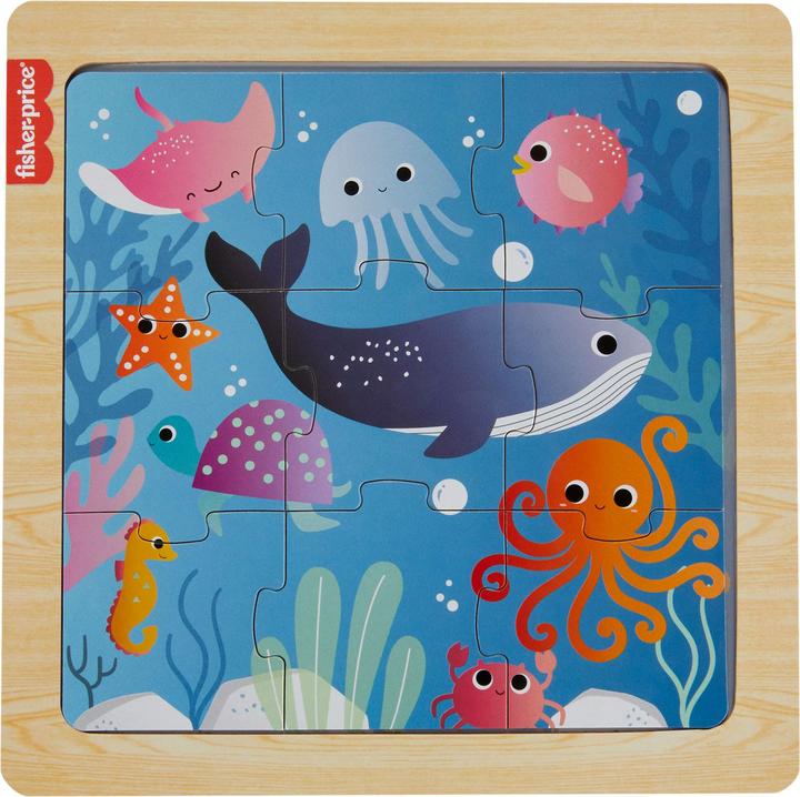 Actual product image Fisher-Price Wooden Jigsaw Puzzle (9 pieces)
