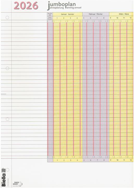 Biella Jumboplan (64,5 x 30 cm, Copertina rigida, Tedesco, Francese, Italiano, Inglese)