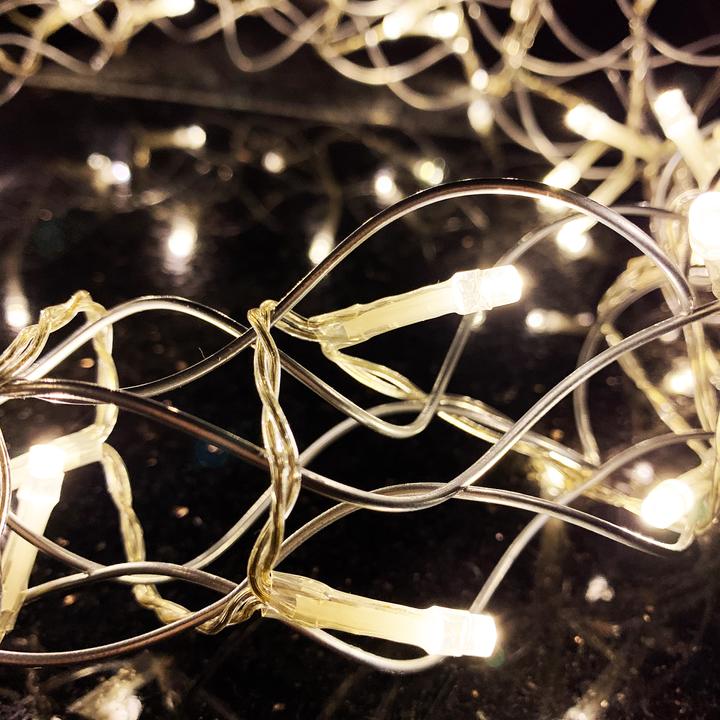 Actual product image Inda-Exclusiv 40 LED Hanging Wreath / Table Wreath Metal Ø30cm warm white