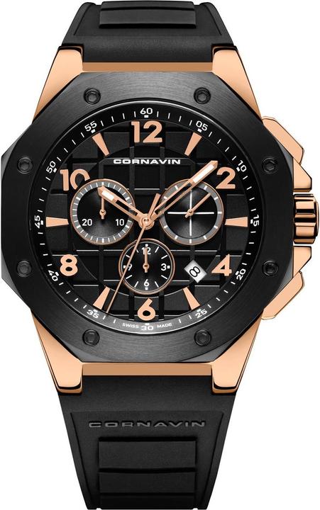 Cornavin Sport in centro (Cronografo, Orologio da polso analogico, 44 mm)