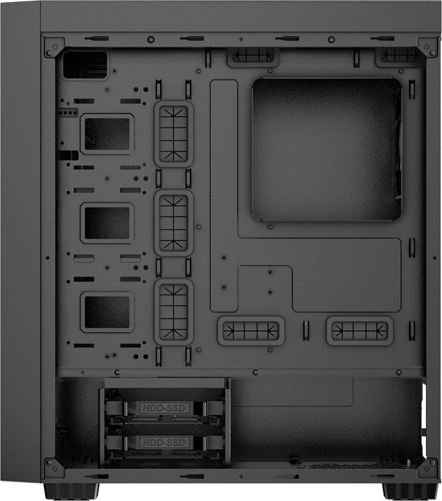 Actual product image Gembird Fornax K500 ATX Computer Case Midi Tower Black (mATX, ITX, ATX, E-ATX)