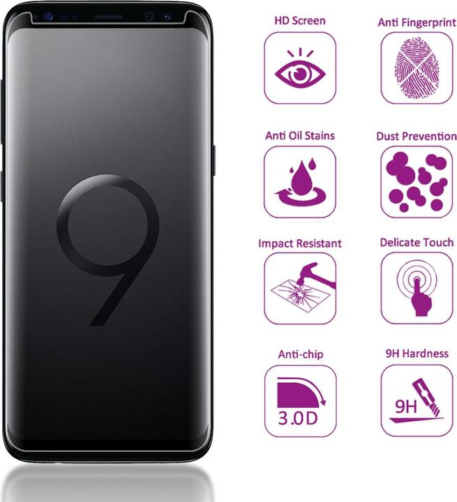 Produktbild Nalia Sicht-Schutzglas (1 Stück, Samsung Galaxy S9)