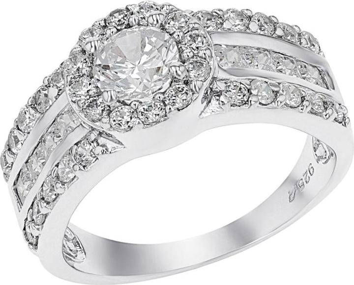 Amor Ringe für Damen, 925 Sterling Silber, Zirkonia synth. (54, 925 Silber)