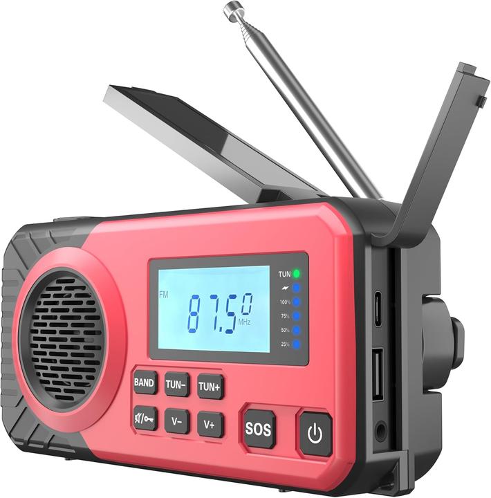 Produktbild Acta Berg Notfall-Kurbelradio mit Solar & 5000 mAh Akku