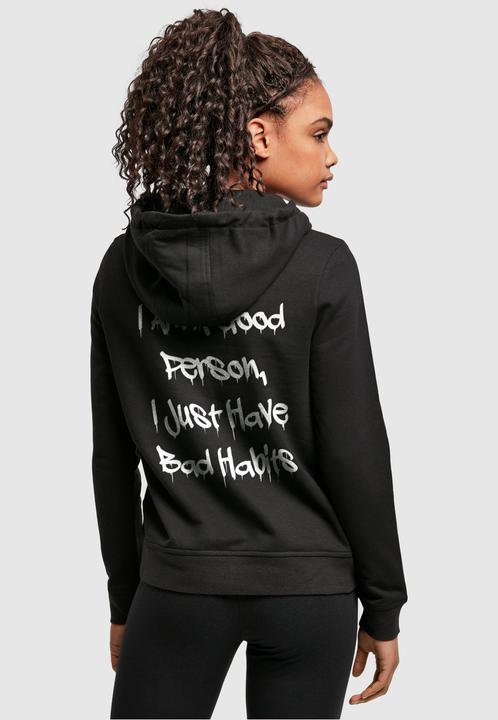 Immagine prodotto Merchcode Felpa con cappuccio da donna Bad Habits Basic - 112765 (XS)