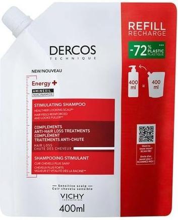 Image du produit Vichy Dercos Anti-Chute Shampooing énergie+ recharge (400 ml, Shampoing liquide)