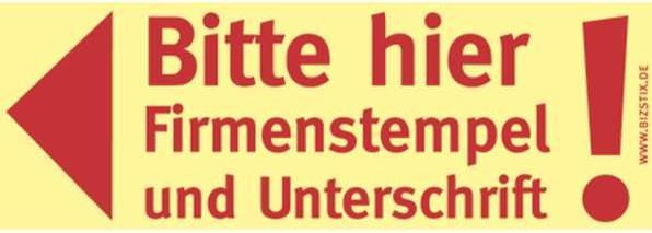 Produktbild Bizstix Notiz 'Firmenstempel' 75x35mm