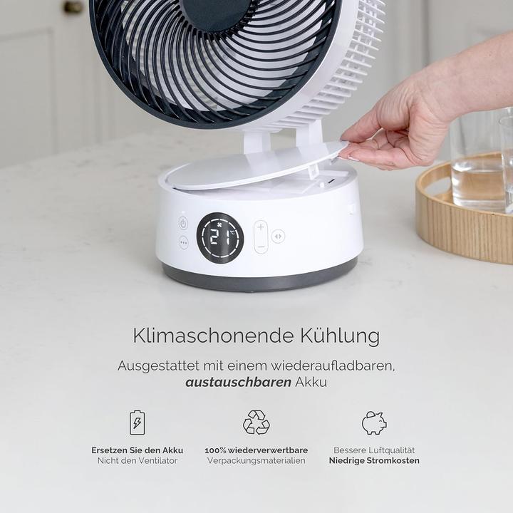 Actual product image Meaco MeacoFan Sefte® 8 Tischventilator mit Akku (26.90 dB)