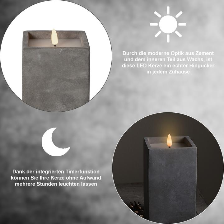 Produktbild Star Trading LED Kerzen mit Timerfunktion | LED Kerze mit Timer | LED Kerzen flackernde Flamme | Wei (3 x)
