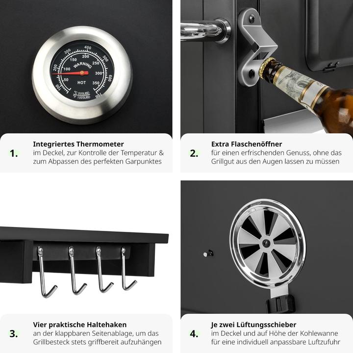 Produktbild tectake Holzkohlegrill (55 cm)