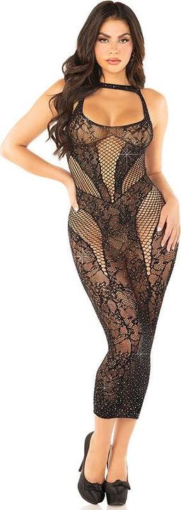 Actual product image Leg Avenue Seamless cut long dress, black, one size fits all (One size)