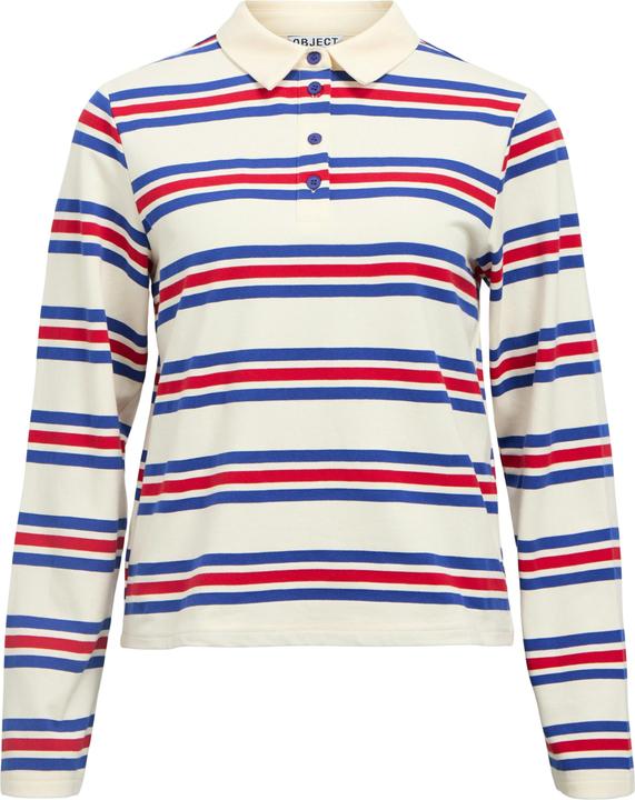 Object Gestreiftes Langarm-Poloshirt